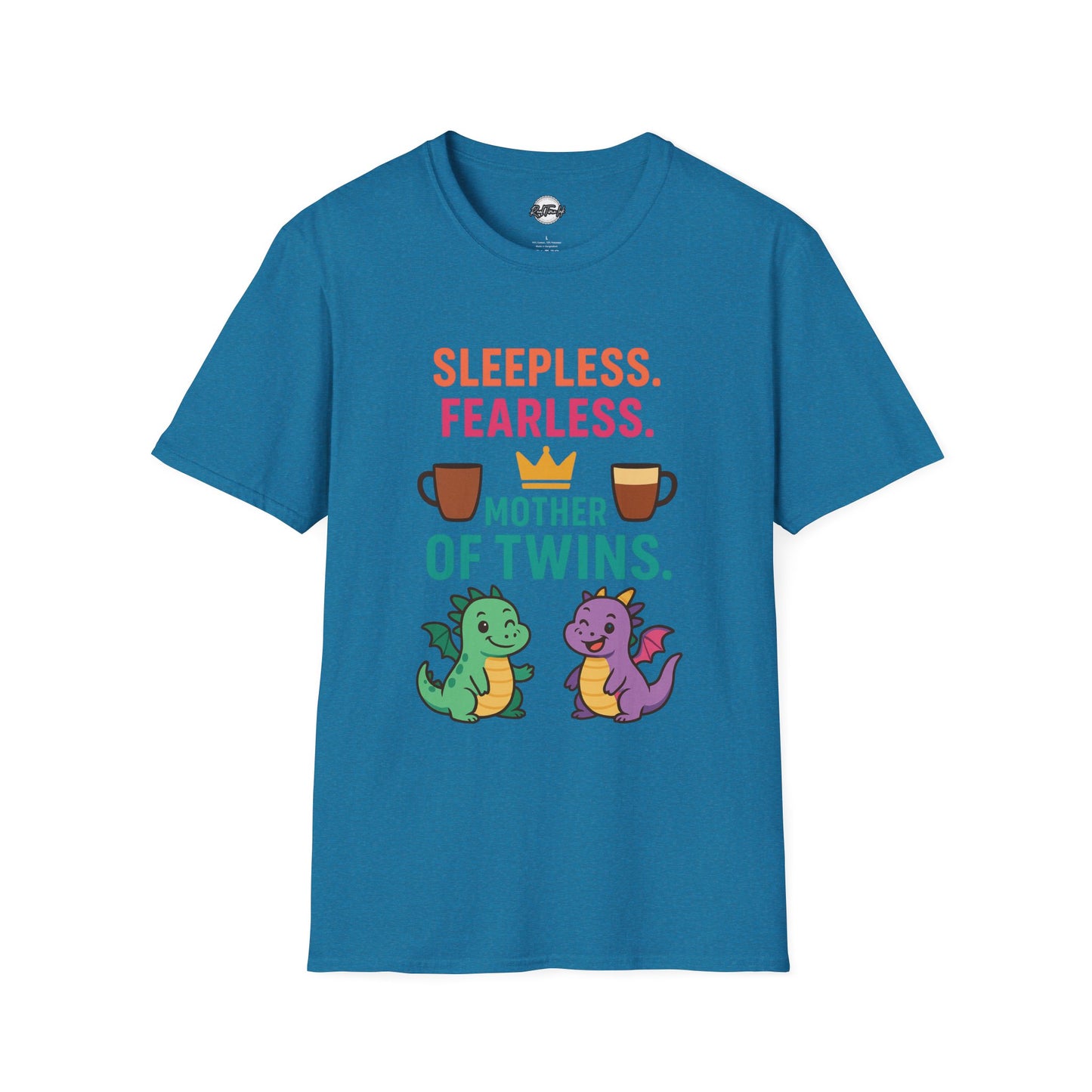 Mother of Twins T-Shirt - Sleepless & Fearless Unisex Tee