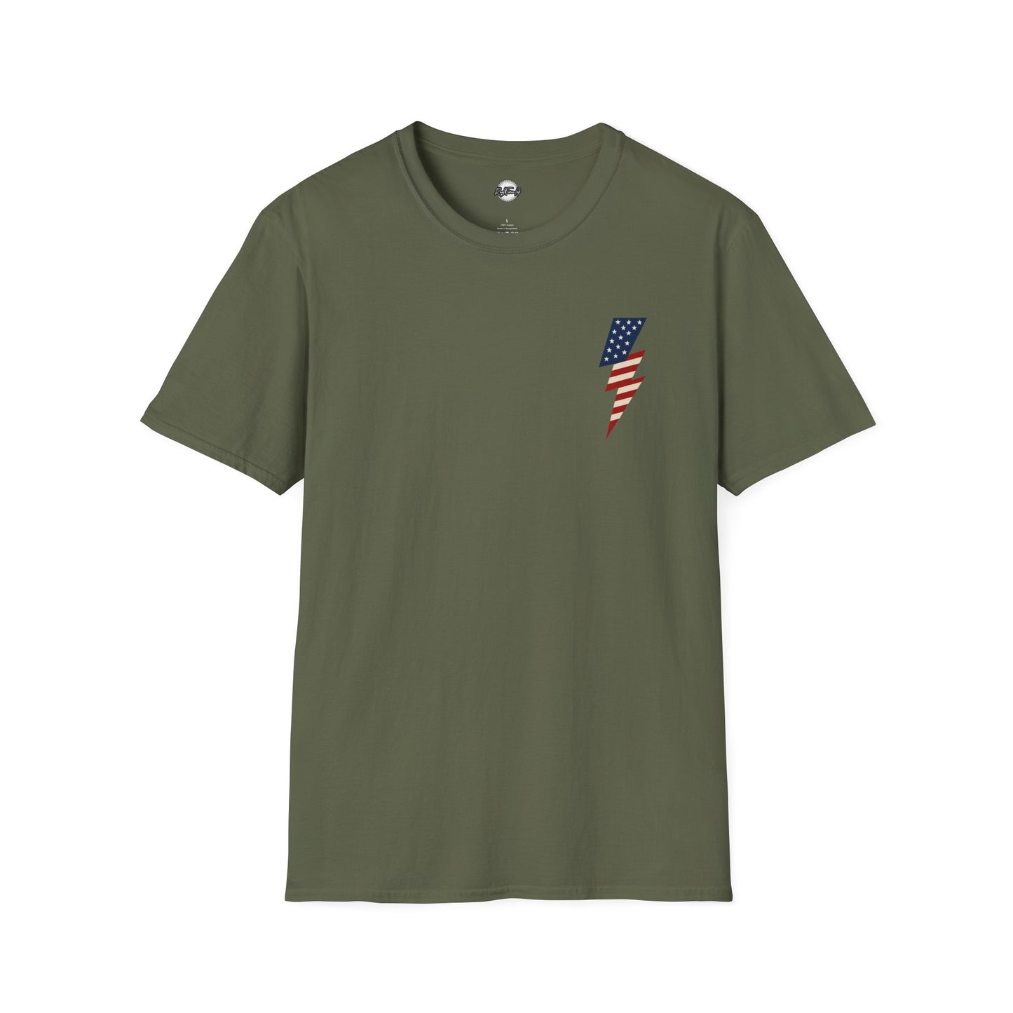 Patriotic Lightning Bolt T-Shirt, American Flag Tee, Unisex Casual Wear, Gifts for Independence Day, Fourth of July Apparel, Summer Style