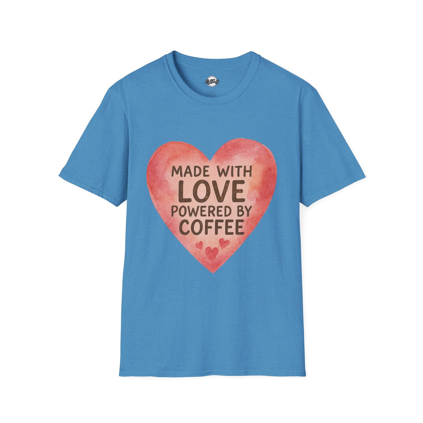 Made with Love Powered by Coffee Unisex Softstyle T-Shirt