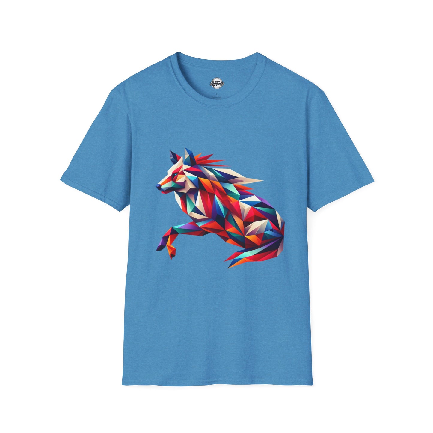 Colorful Geometric Wolf T-Shirt | Unisex Softstyle Tee