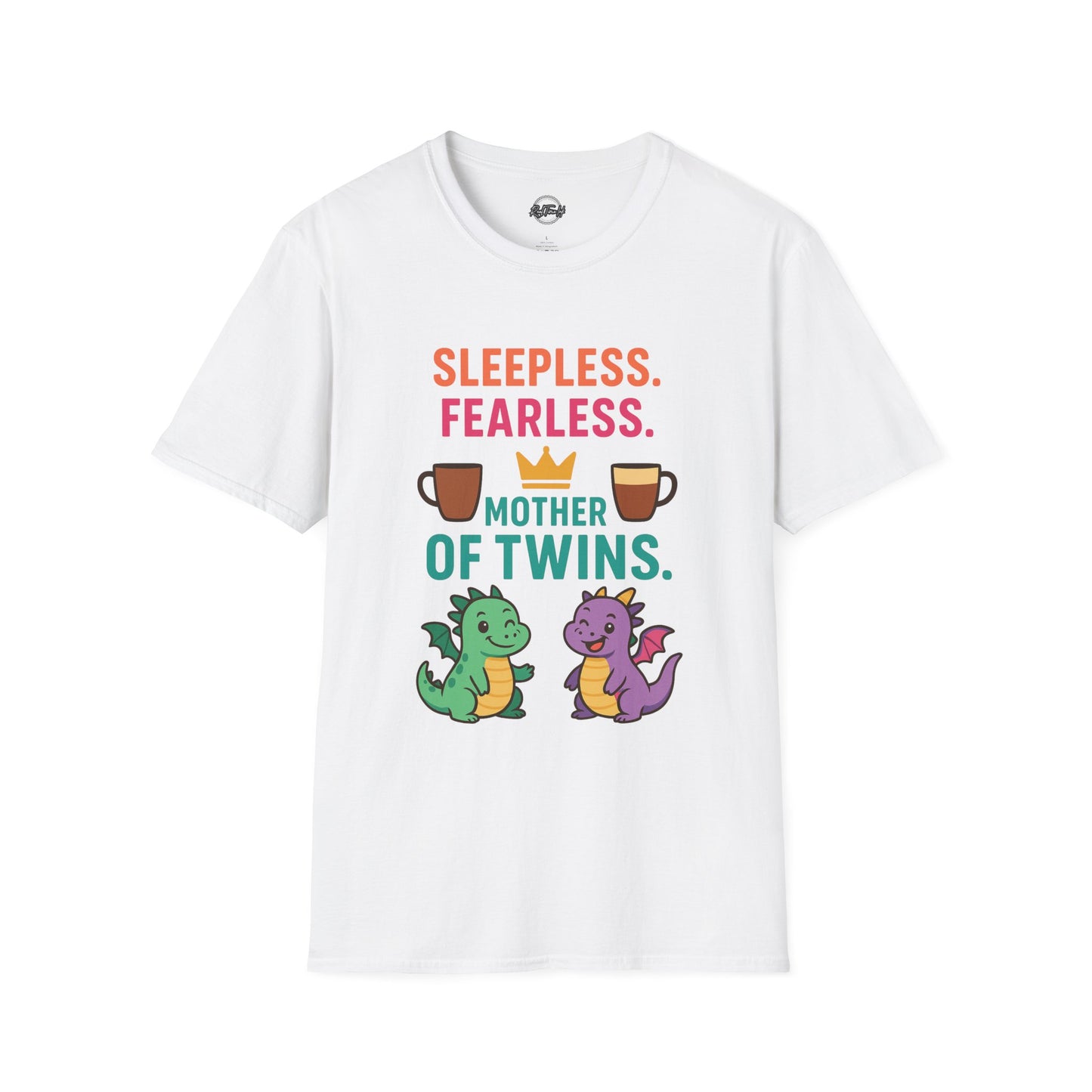 Mother of Twins T-Shirt - Sleepless & Fearless Unisex Tee