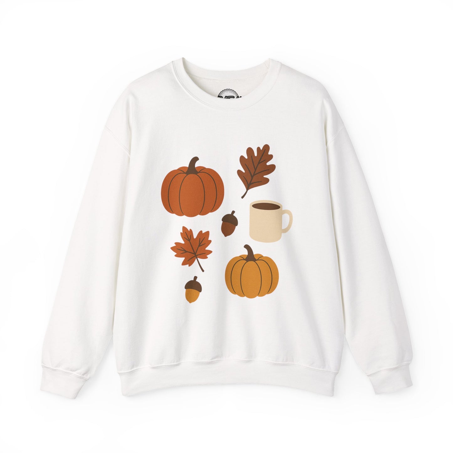 Cozy Autumn Crewneck Sweatshirt - Fall Colors, Pumpkin Design, Perfect for Thanksgiving, Gifts for Her, Casual Wear