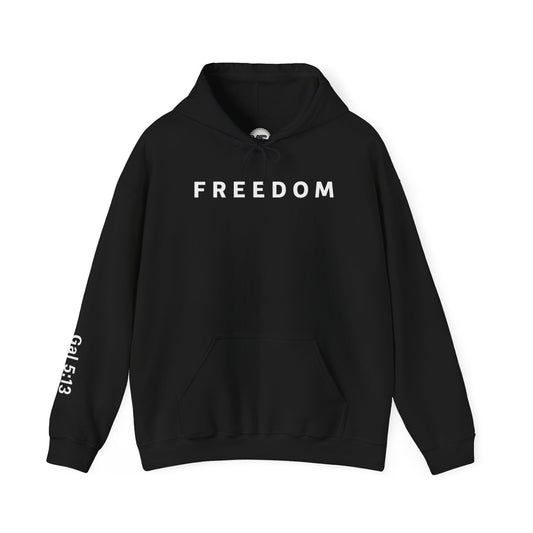 Freedom Hooded Sweatshirt, Cozy Sweatshirt, Religious Apparel, Inspirational Gift, Casual Outfit, Unisex Hoodie