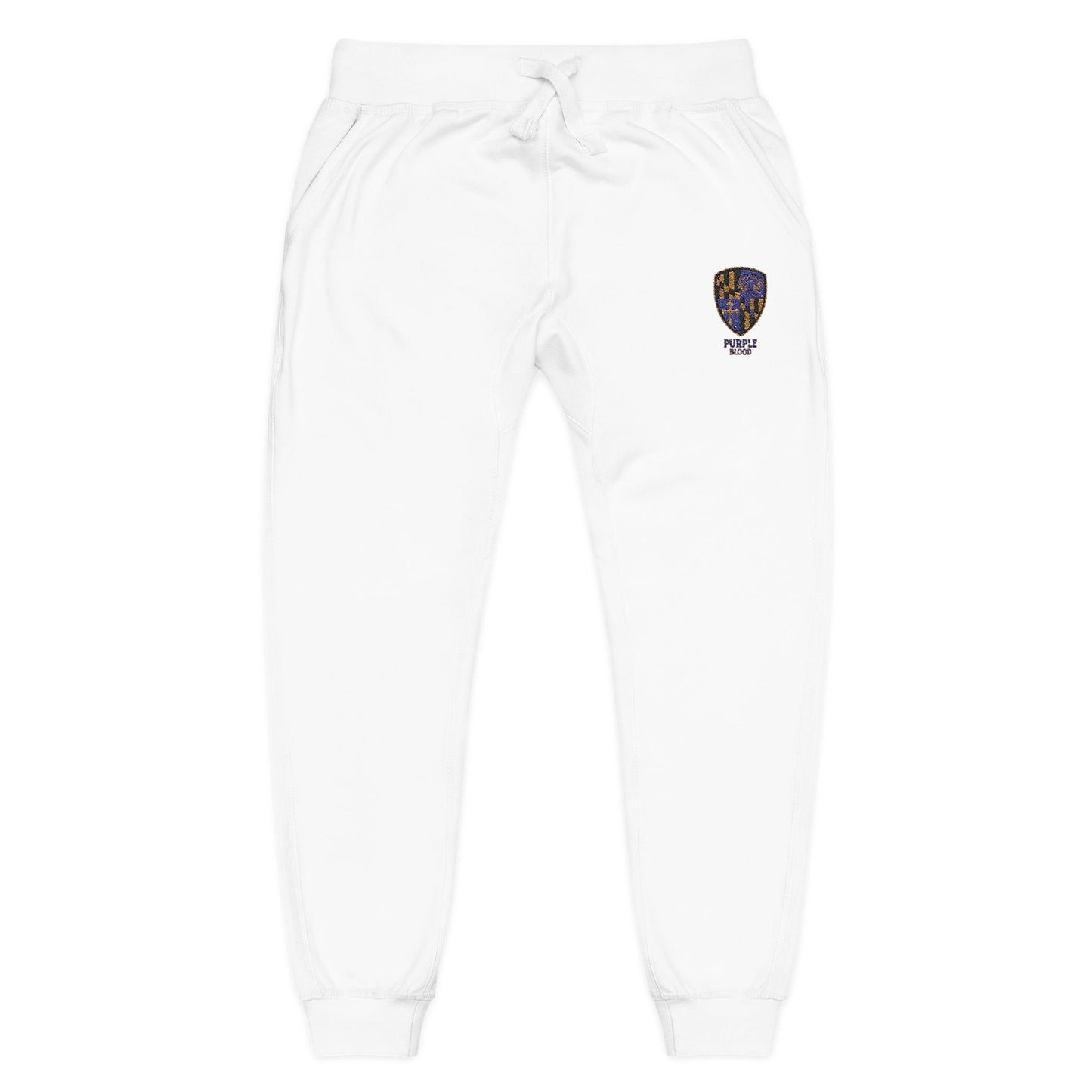 Embroidered Unisex Sweatpants - Purple Blood Design
