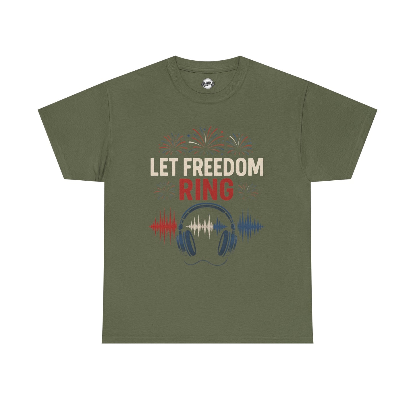 Unisex Heavy Cotton Tee: Let Freedom Ring Shirt, Music Lover Gift, Patriotic Tee, Festival Outfit, Independence Day Celebration