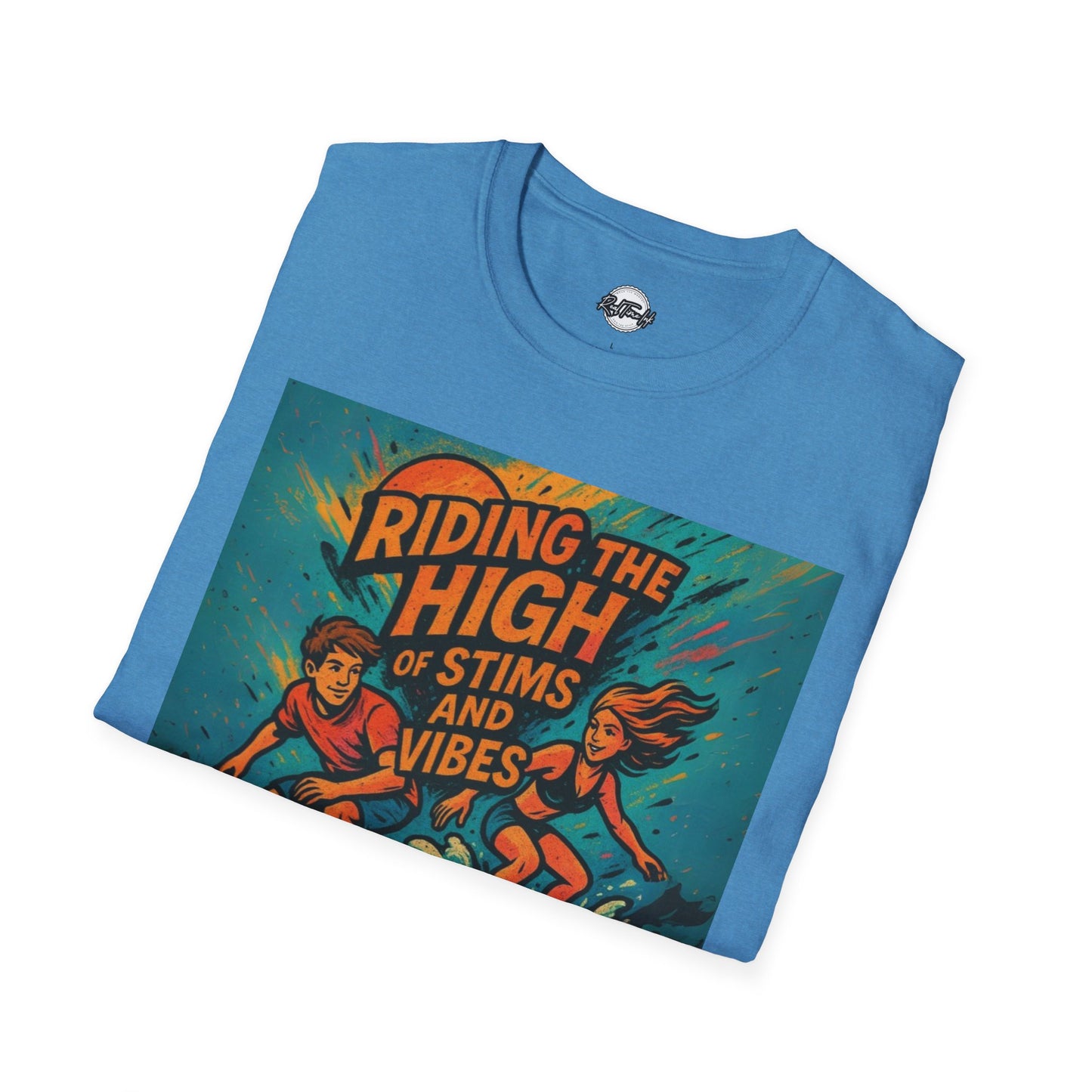Riding the High Unisex Softstyle T-Shirt - Surf Vibes & Chill