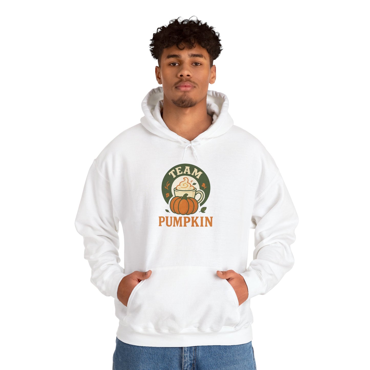 Team Pumpkin Unisex Hoodie, Cozy Fall Apparel, Halloween Sweatshirt, Pumpkin Lover Gift, Casual Autumn Wear