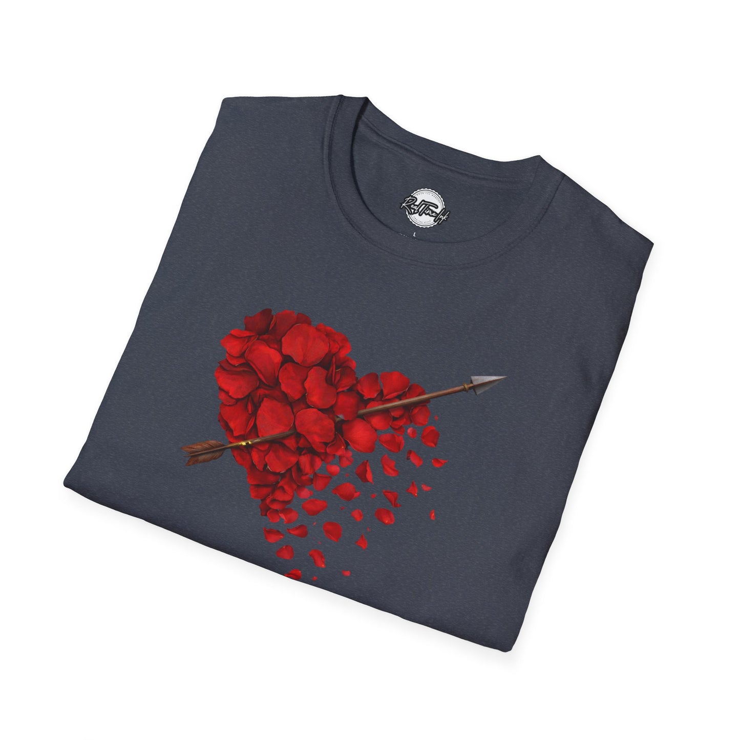 Rose Petal Heart T-Shirt — Arrow-Pierced Romantic Valentine Tee