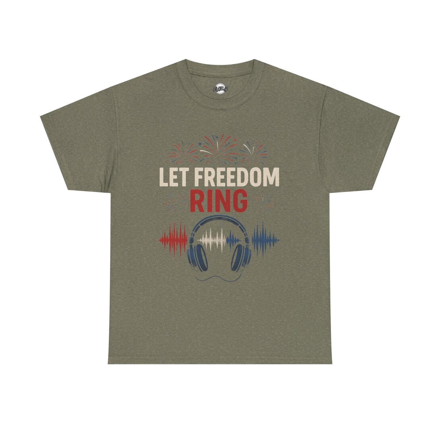Unisex Heavy Cotton Tee: Let Freedom Ring Shirt, Music Lover Gift, Patriotic Tee, Festival Outfit, Independence Day Celebration