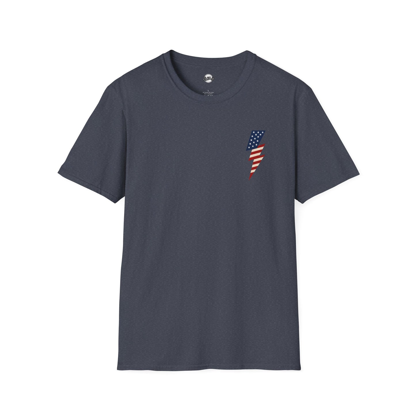 Patriotic Lightning Bolt T-Shirt, American Flag Tee, Unisex Casual Wear, Gifts for Independence Day, Fourth of July Apparel, Summer Style