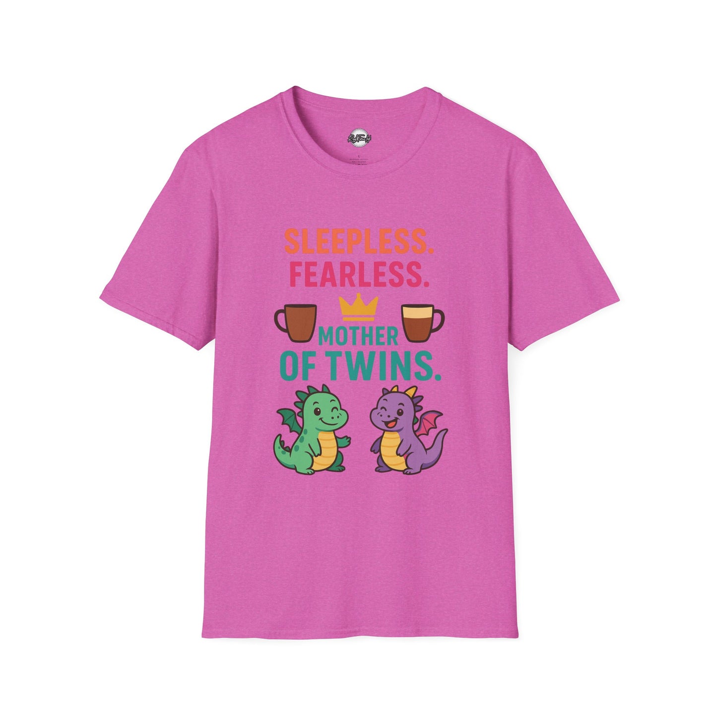 Mother of Twins T-Shirt - Sleepless & Fearless Unisex Tee