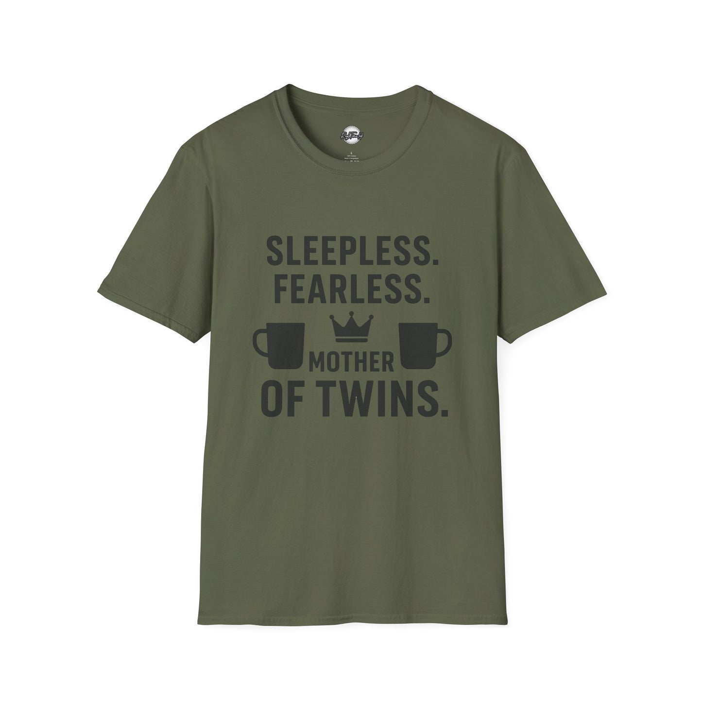 Sleepless Fearless Mother of Twins Unisex Softstyle T-Shirt
