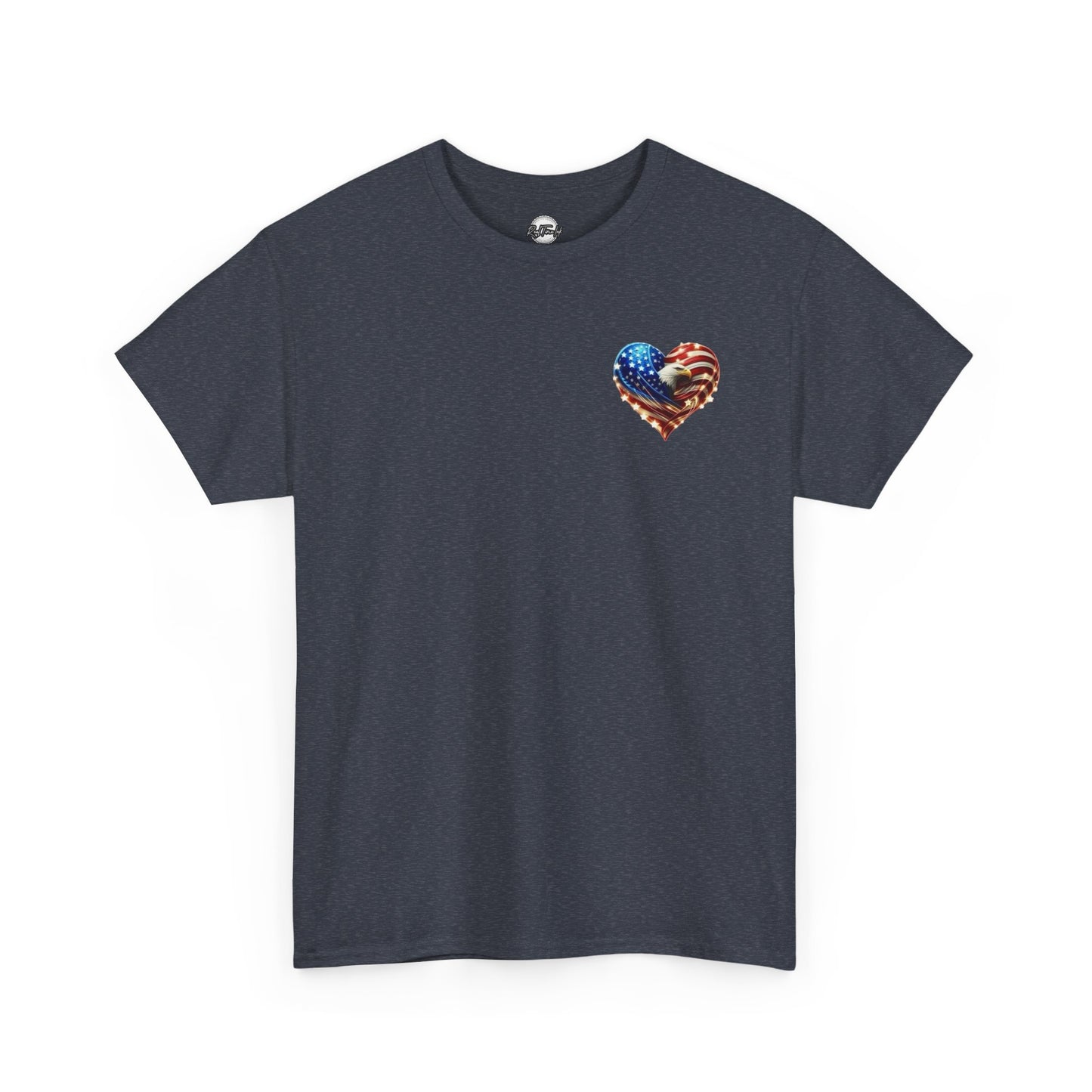 Patriotic Unisex Heavy Cotton Tee - God Country Family, Independence Day Shirt, Veteran Gift, Family Gathering Tee, Fourth of July Clothing