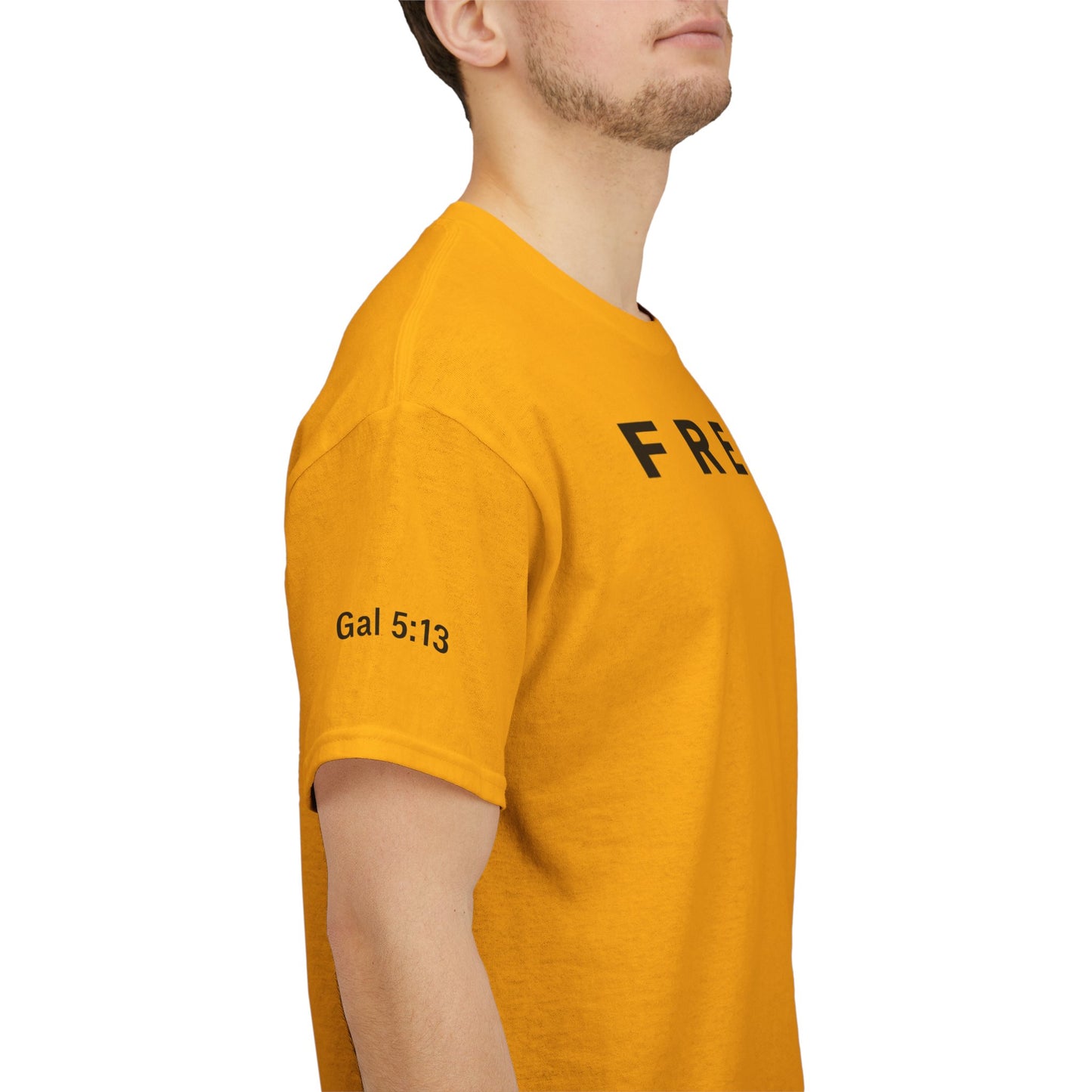 Freedom Gal 5:13 Unisex Heavy Cotton Tee, Casual Graphic T-Shirt, Comfortable Everyday Wear, Inspirational Gift, Freedom Clothing