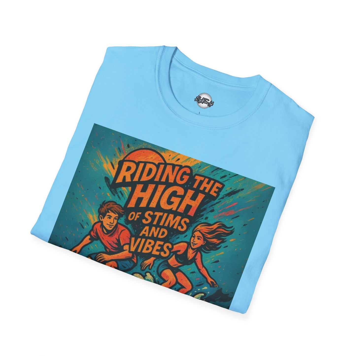 Riding the High Unisex Softstyle T-Shirt - Surf Vibes & Chill