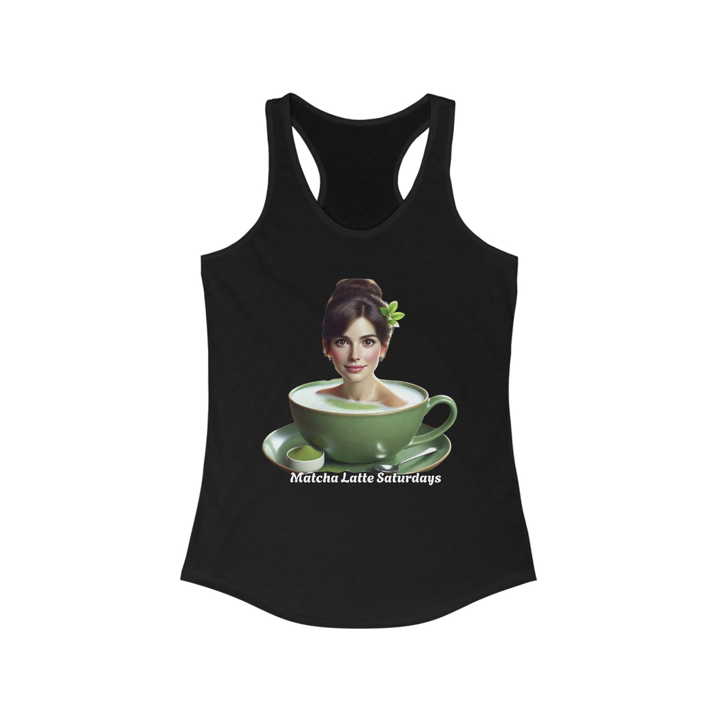 Matcha Latte Sundays Racerback Tank for Women