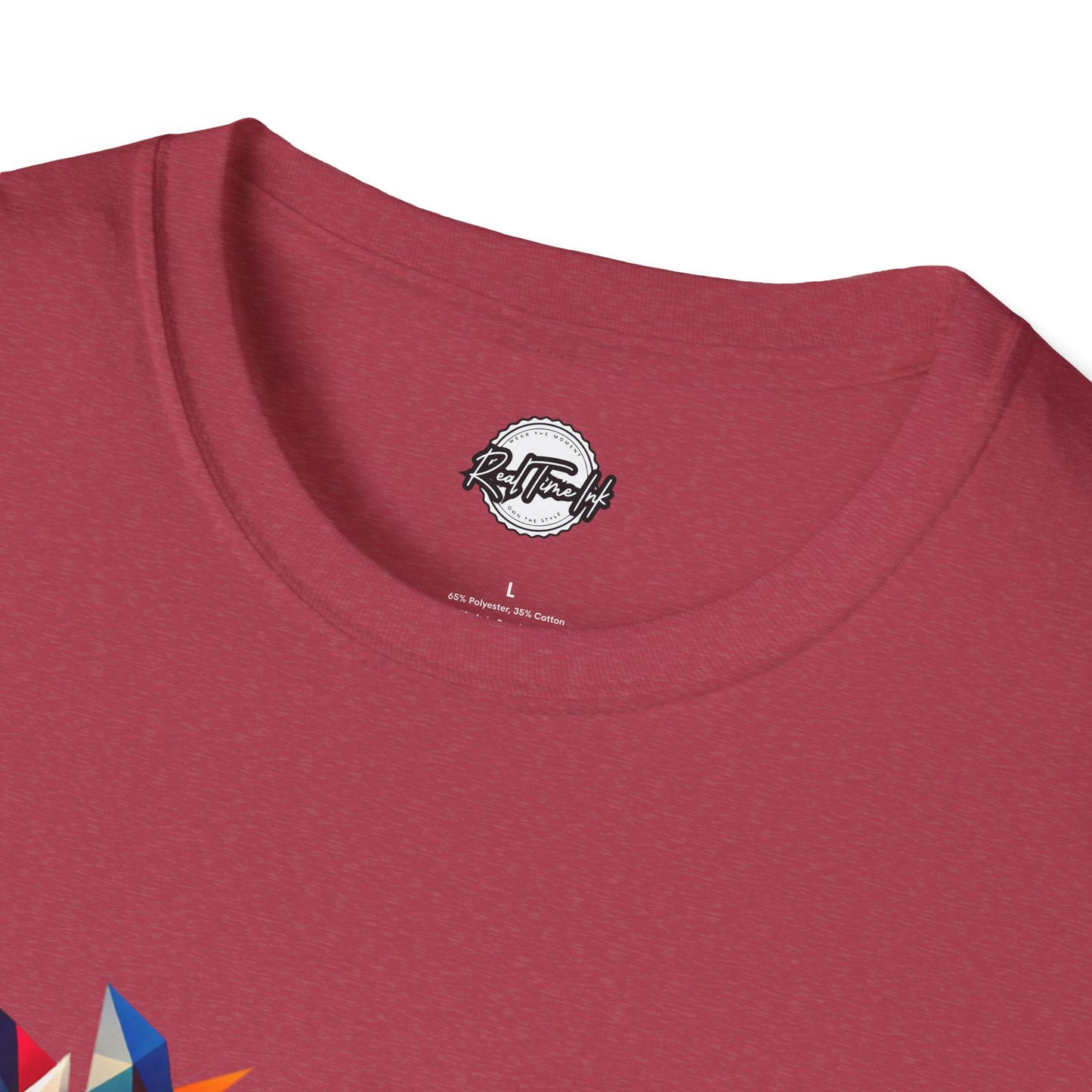 Colorful Geometric Wolf T-Shirt | Unisex Softstyle Tee