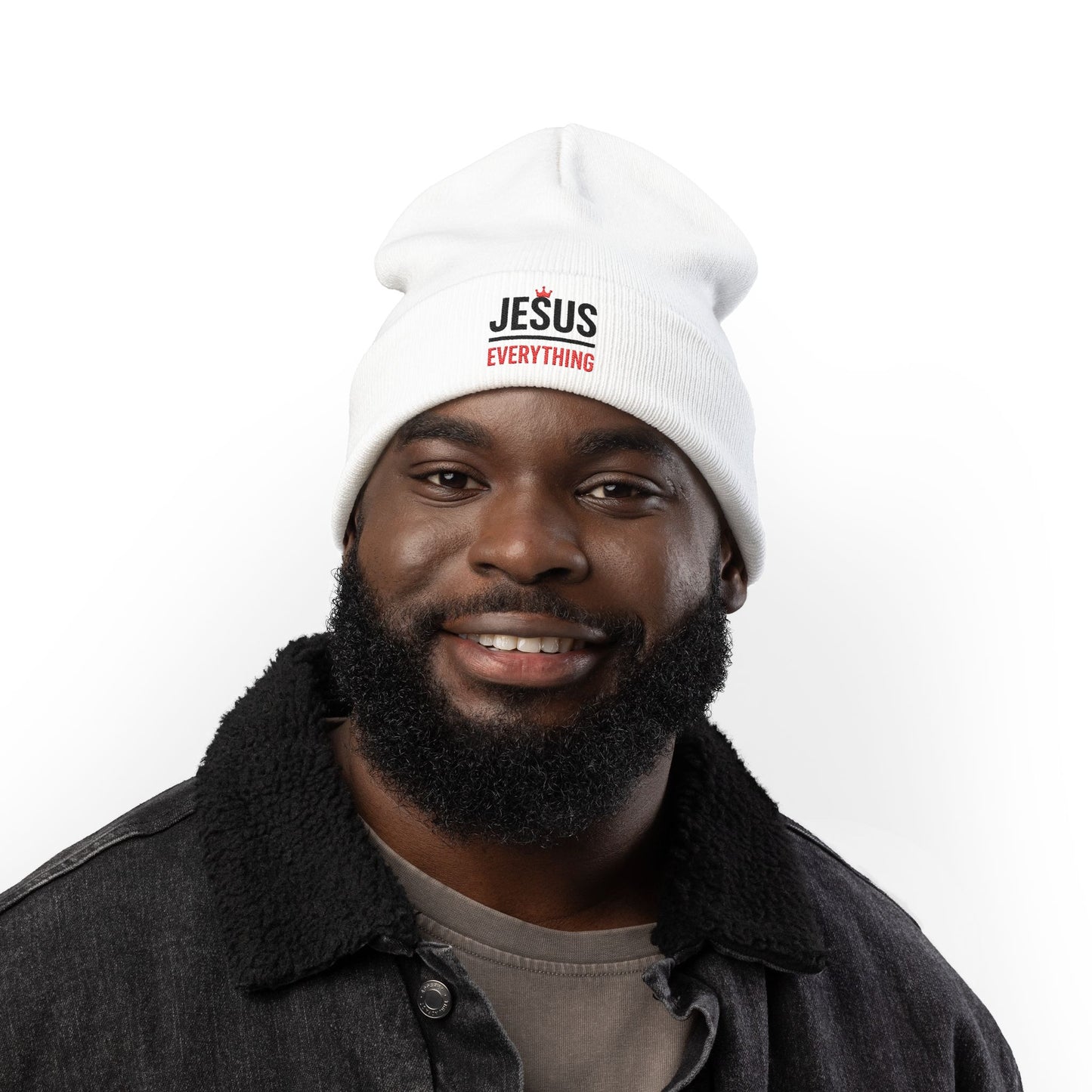 Embroidered Beanie - Jesus over Everything