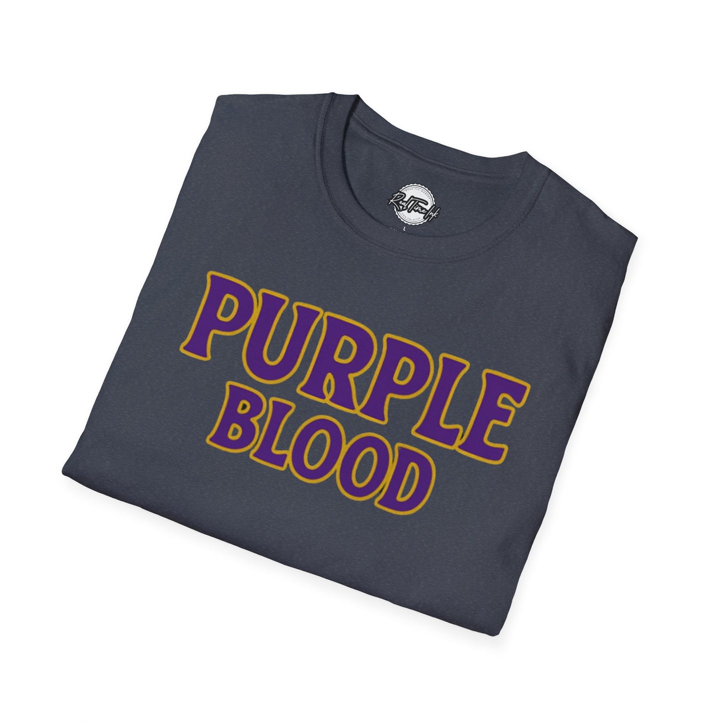Purple Blood Graphic T-Shirt | Unisex Softstyle Tee for Fans, Casual Wear, Gift Ideas, Birthday, Halloween, Sports Events