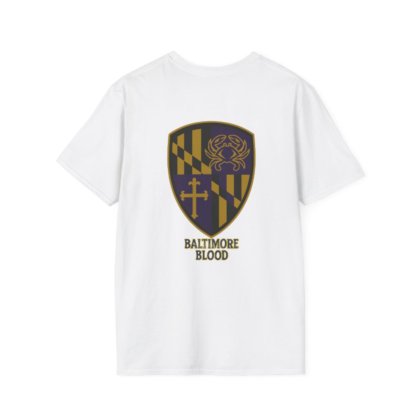 Baltimore Blood Unisex Softstyle T-Shirt, Casual Attire, Streetwear, Gift for Baltimore Fans, Sporty Style, Everyday Essential
