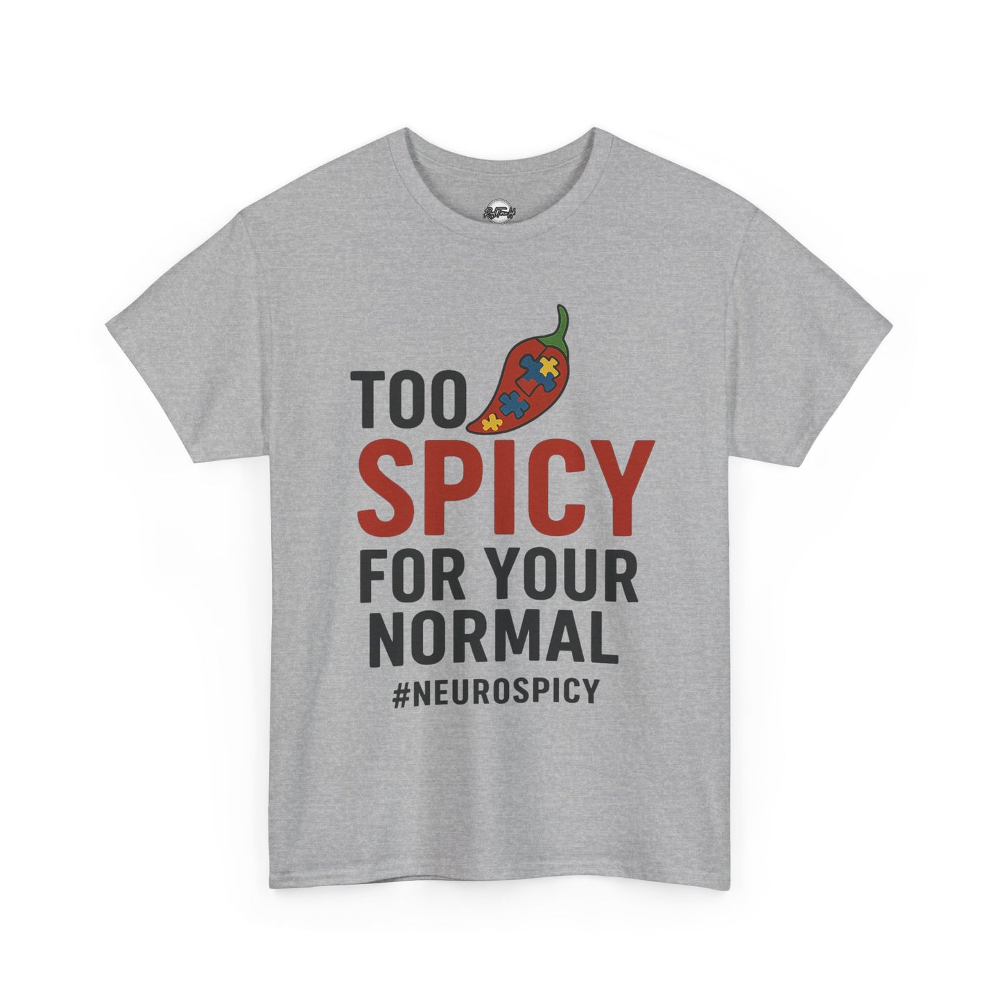 Too Spicy Unisex Heavy Cotton Tee - Perfect for Neurospicy Awareness