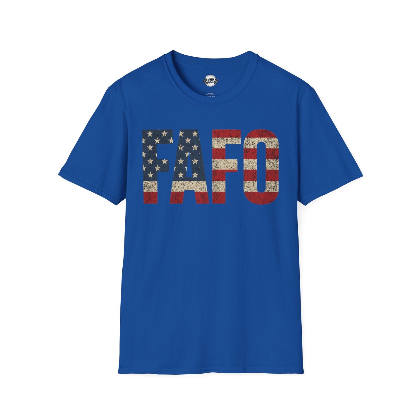 Patriotic FAFO Unisex Softstyle T-Shirt | USA Graphic Tee | Casual Wear, Gift for Holidays, Independence Day
