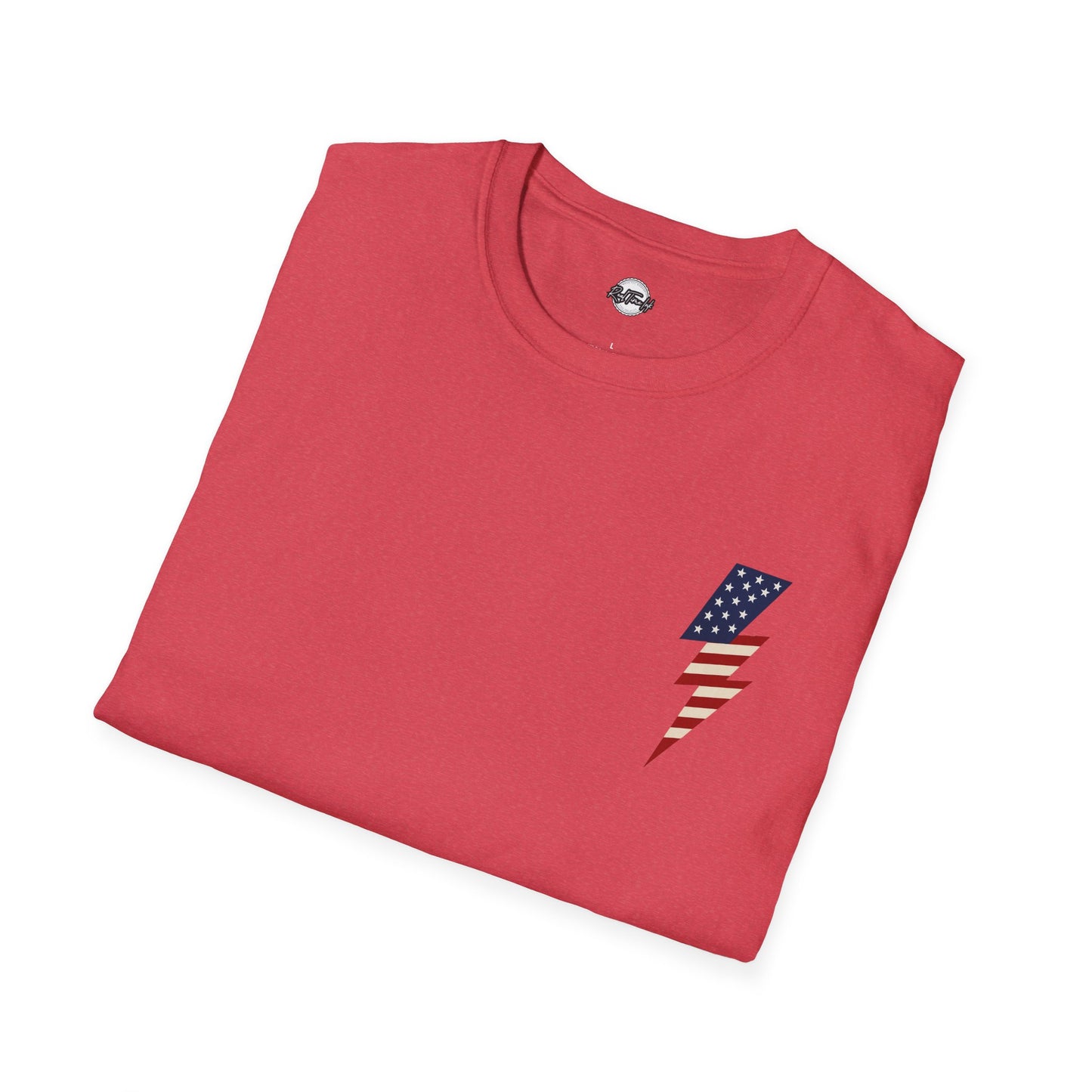 Patriotic Lightning Bolt T-Shirt, American Flag Tee, Unisex Casual Wear, Gifts for Independence Day, Fourth of July Apparel, Summer Style