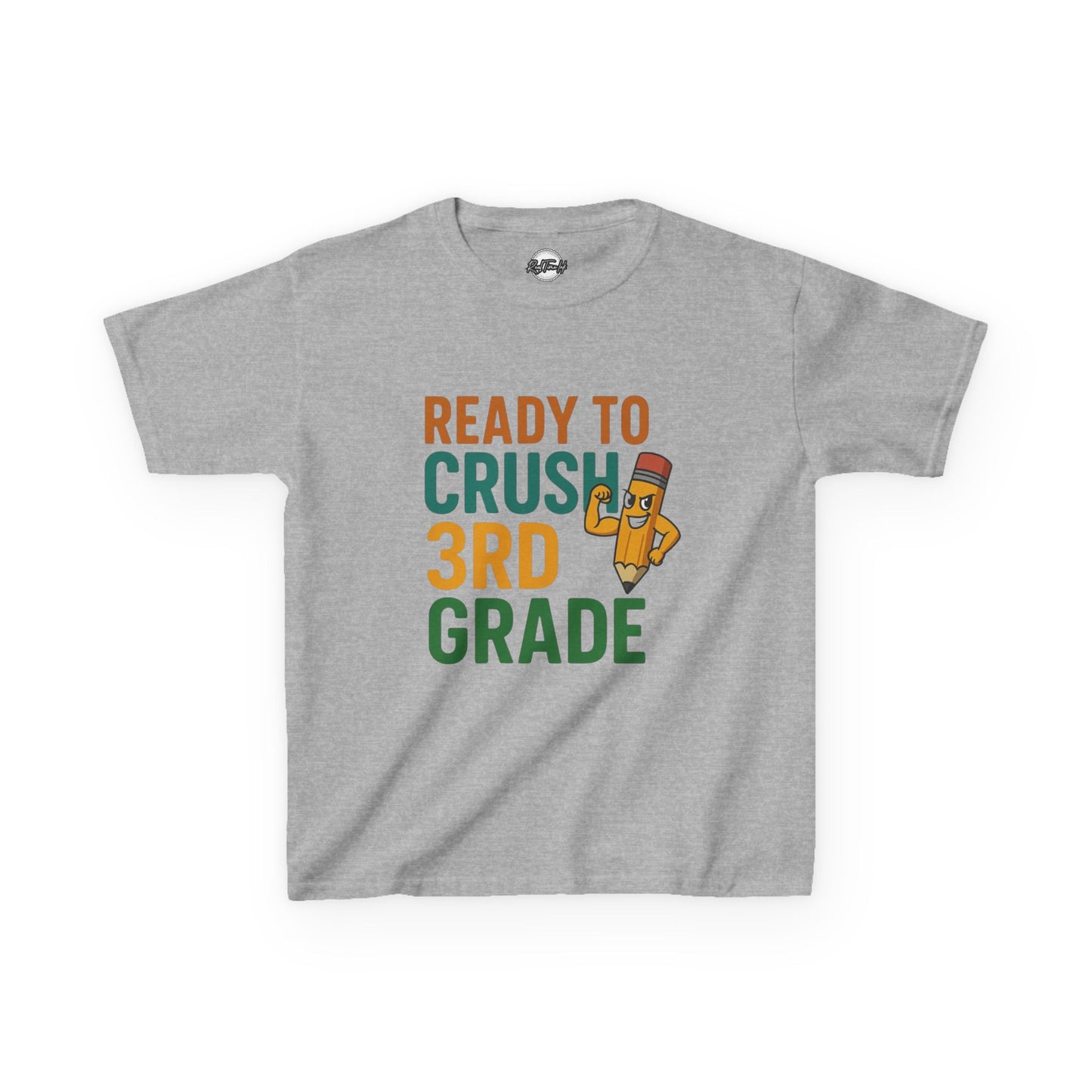 Ready to Crush 3rd Grade Kids Tee, Fun Youth Shirt, Back to School Gift, Classroom Outfit, Inspirational Kids Apparel