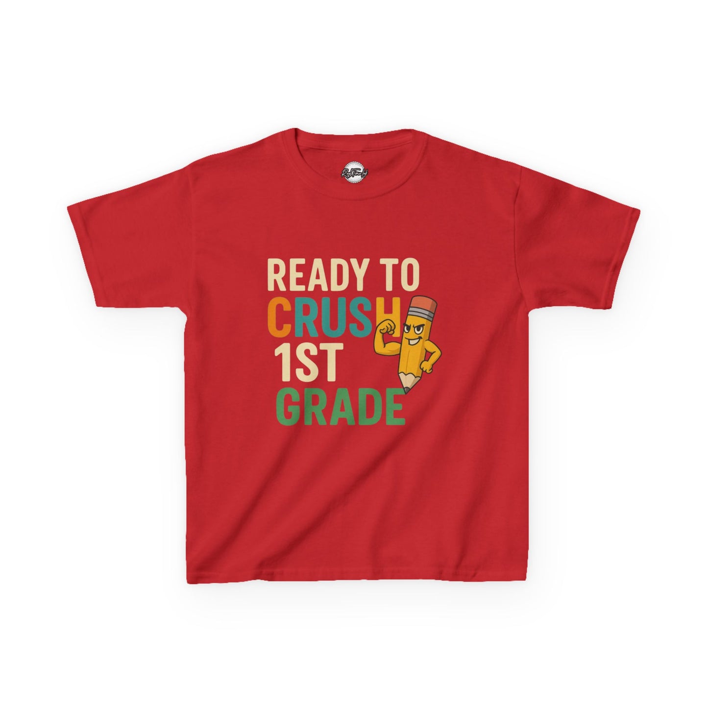 Ready to Crush 1st Grade Kids Tee, Back to School Shirt, Funny Kids T-Shirt, Classroom Apparel, Birthday Gift for Boys