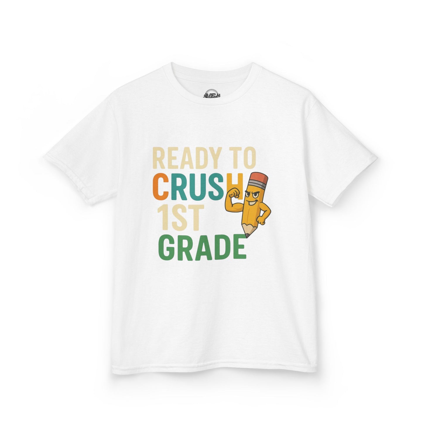 Ready to Crush 1st Grade Kids Tee, Back to School Shirt, Funny Kids T-Shirt, Classroom Apparel, Birthday Gift for Boys