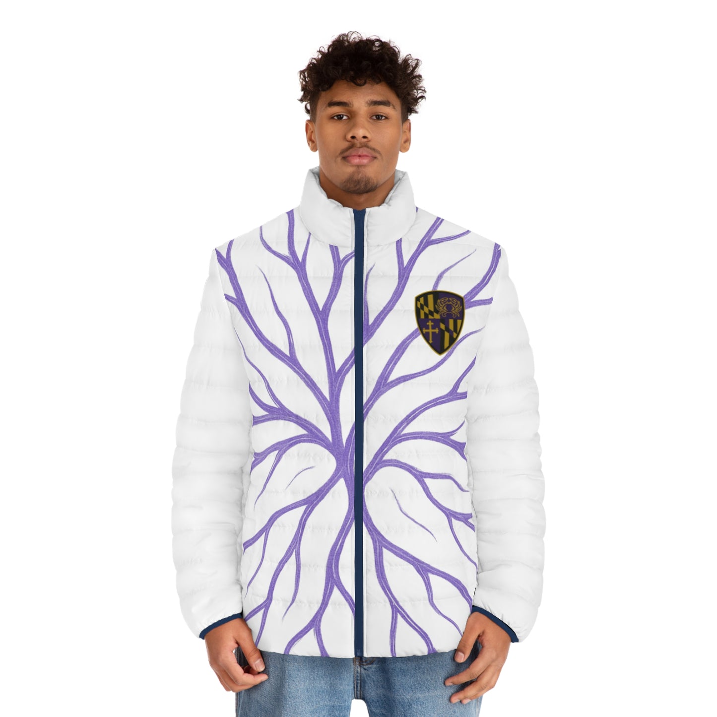 Stylish Baltimore Blood Men's Puffer Jacket | Cozy Winter Wear, Great for Gifting, Outdoor Activities, Sports Events, Casual Fashion