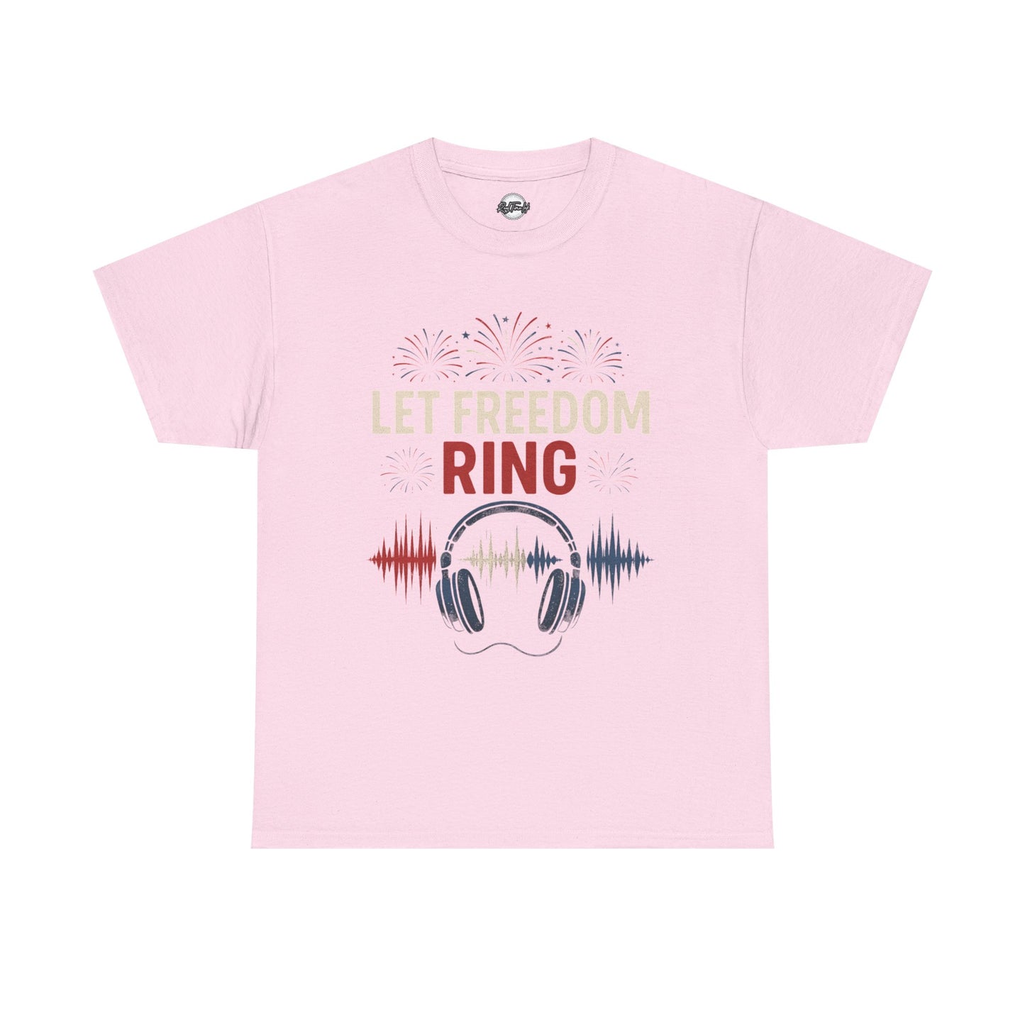Unisex Heavy Cotton Tee: Let Freedom Ring Shirt, Music Lover Gift, Patriotic Tee, Festival Outfit, Independence Day Celebration