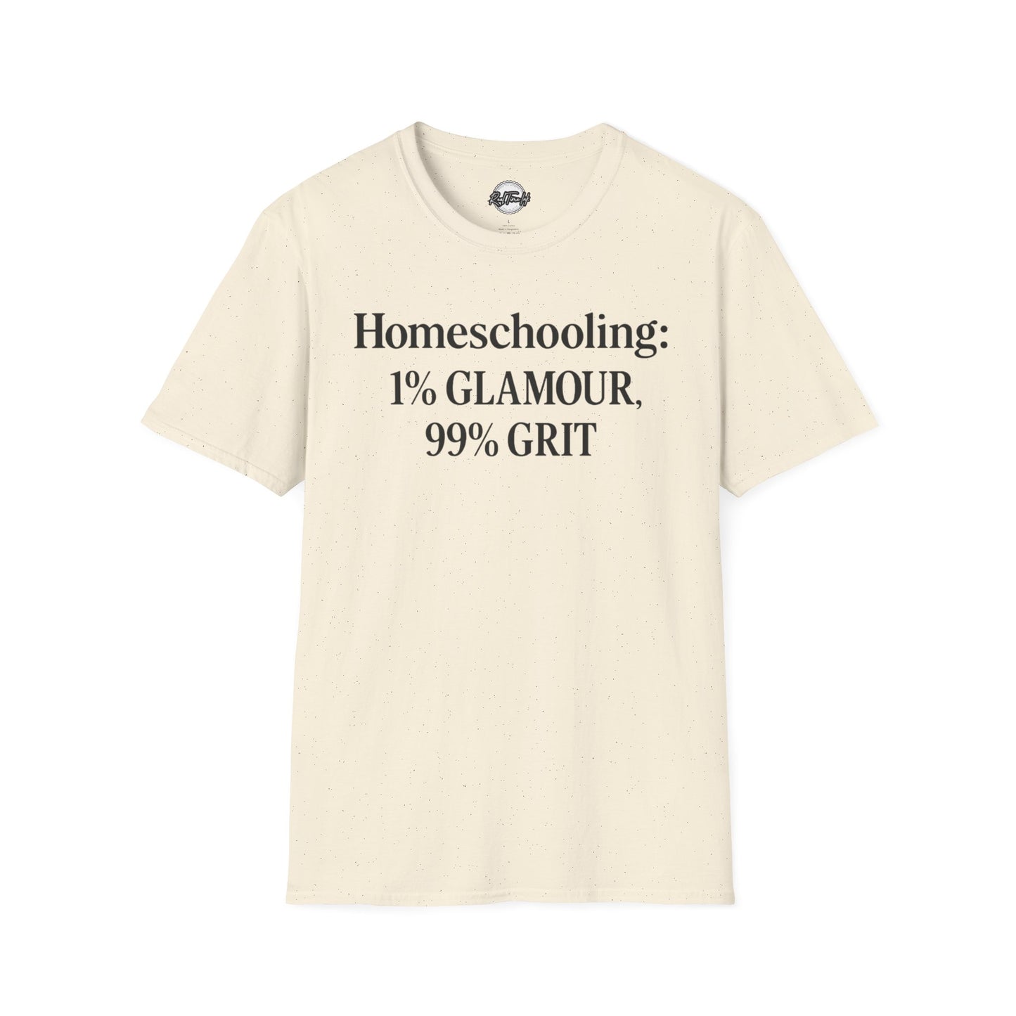 Homeschooling Grit T-Shirt - Unisex Softstyle Tee, Funny Parenting Gift, Education Shirt, Back-to-School, Family Life Apparel