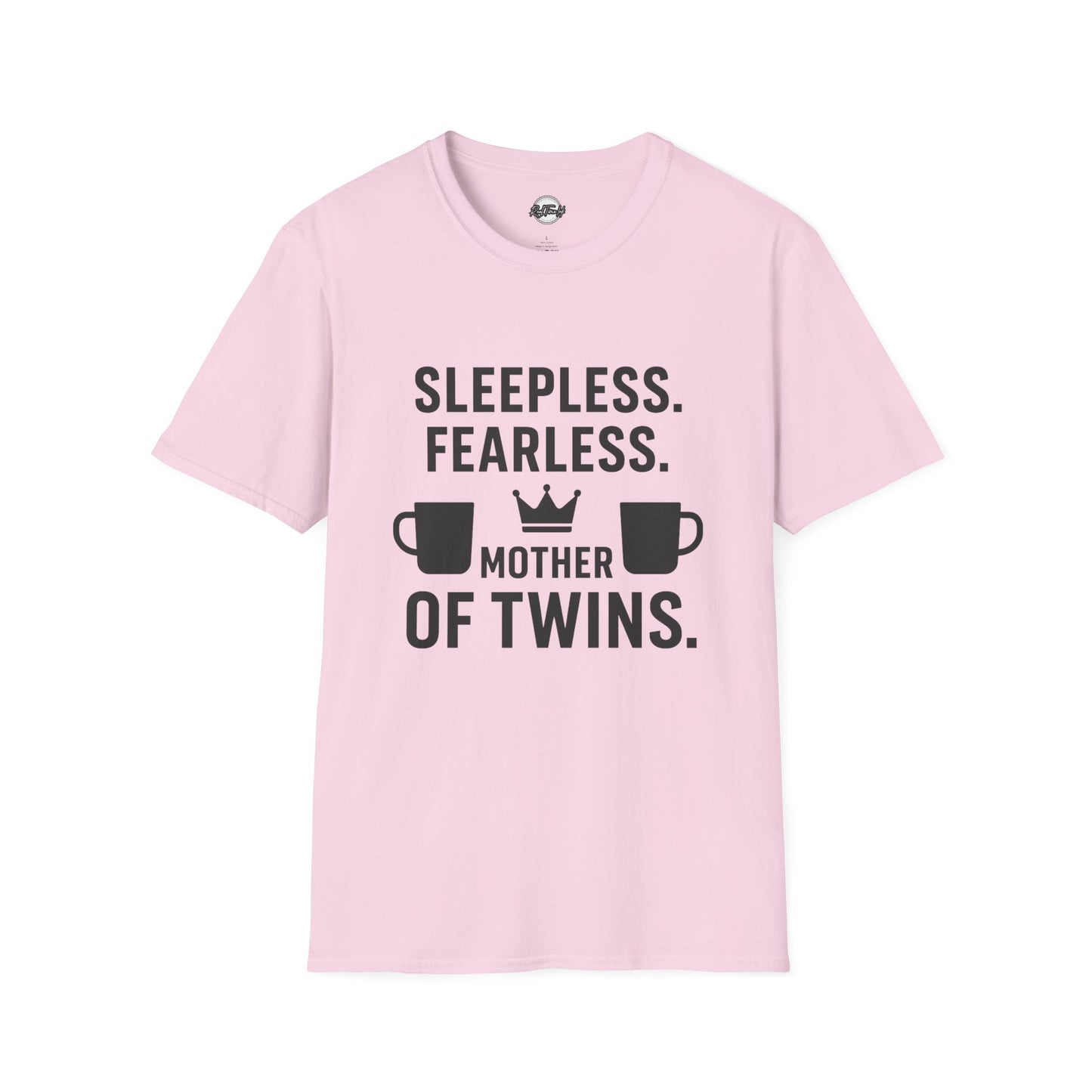 Sleepless Fearless Mother of Twins Unisex Softstyle T-Shirt