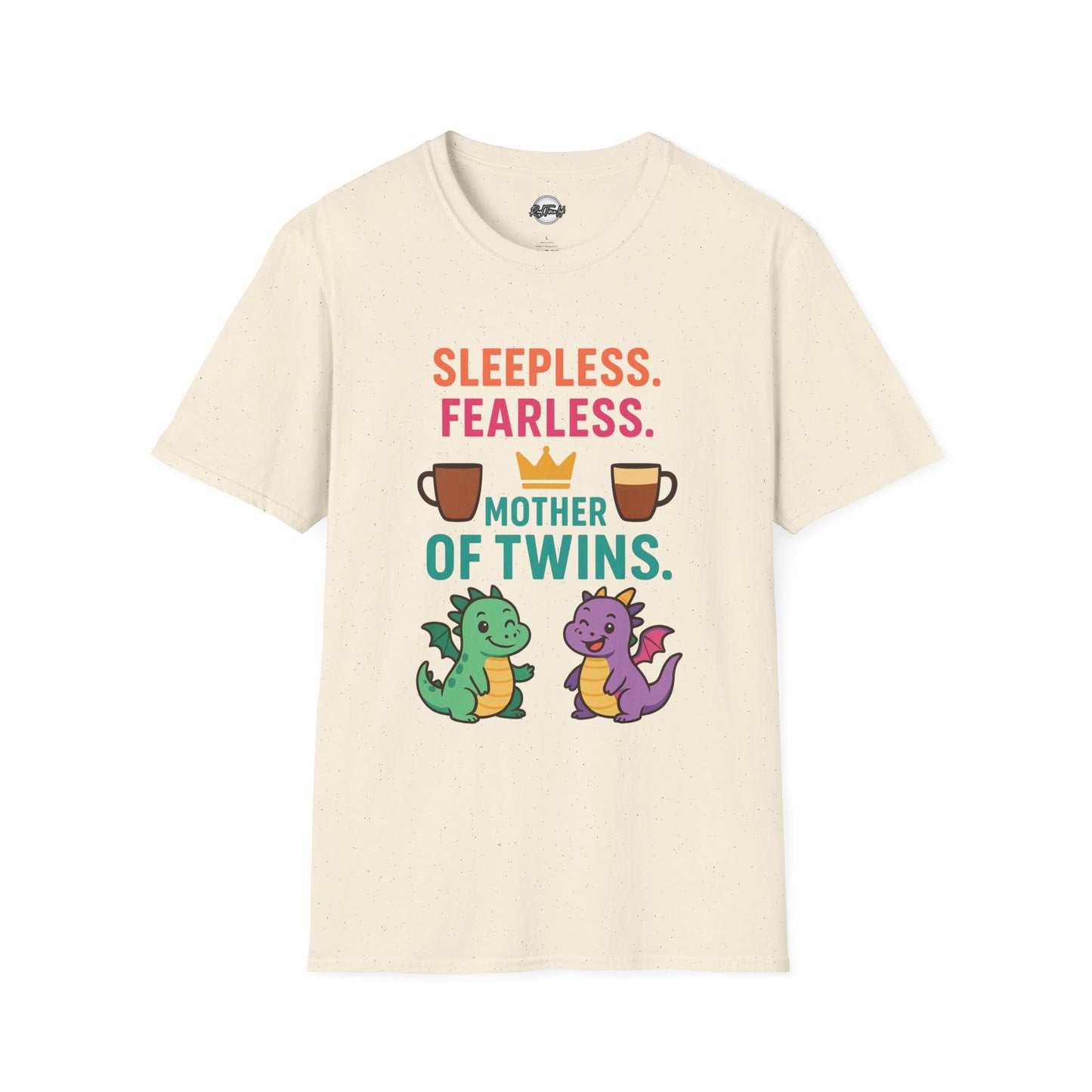 Mother of Twins T-Shirt - Sleepless & Fearless Unisex Tee
