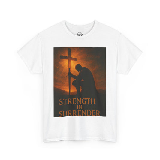 Strength in Surrender Unisex Heavy Cotton Tee - Inspirational Faith T-Shirt for Hope and Comfort