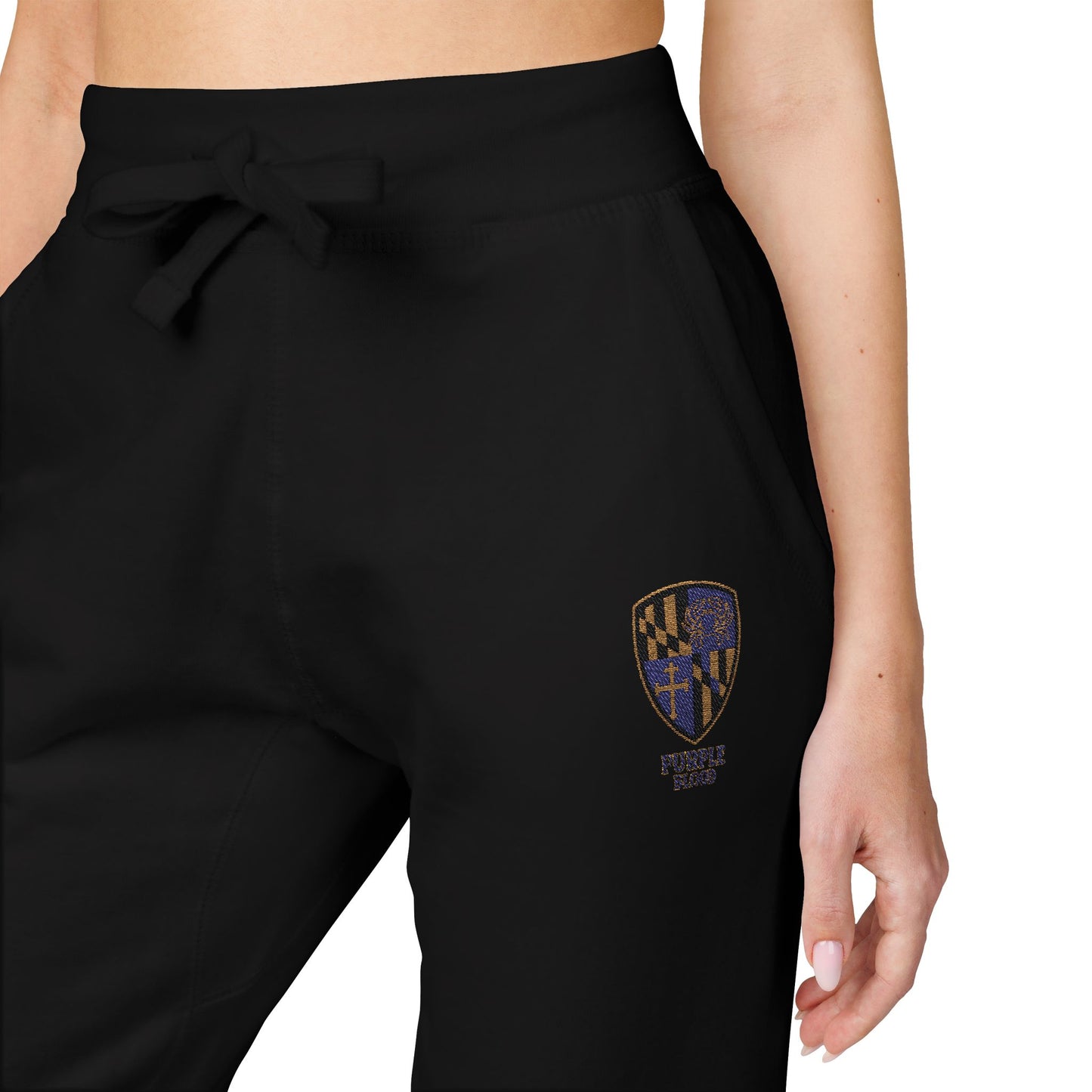 Embroidered Unisex Sweatpants - Purple Blood Design