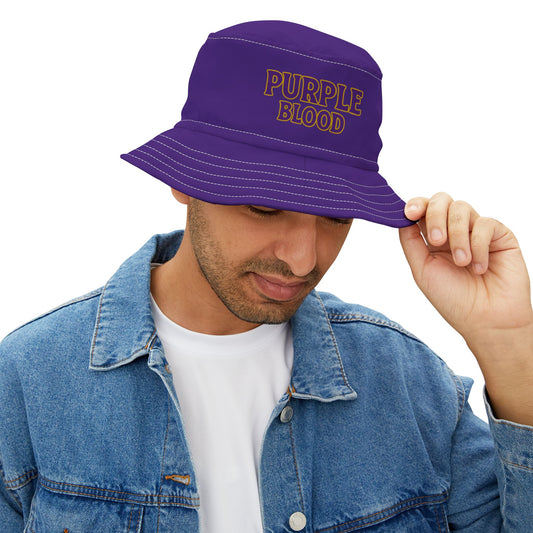Purple Blood Bucket Hat, Trendy Sun Hat, Summer Accessories, Gift for Her, Festival Fashion