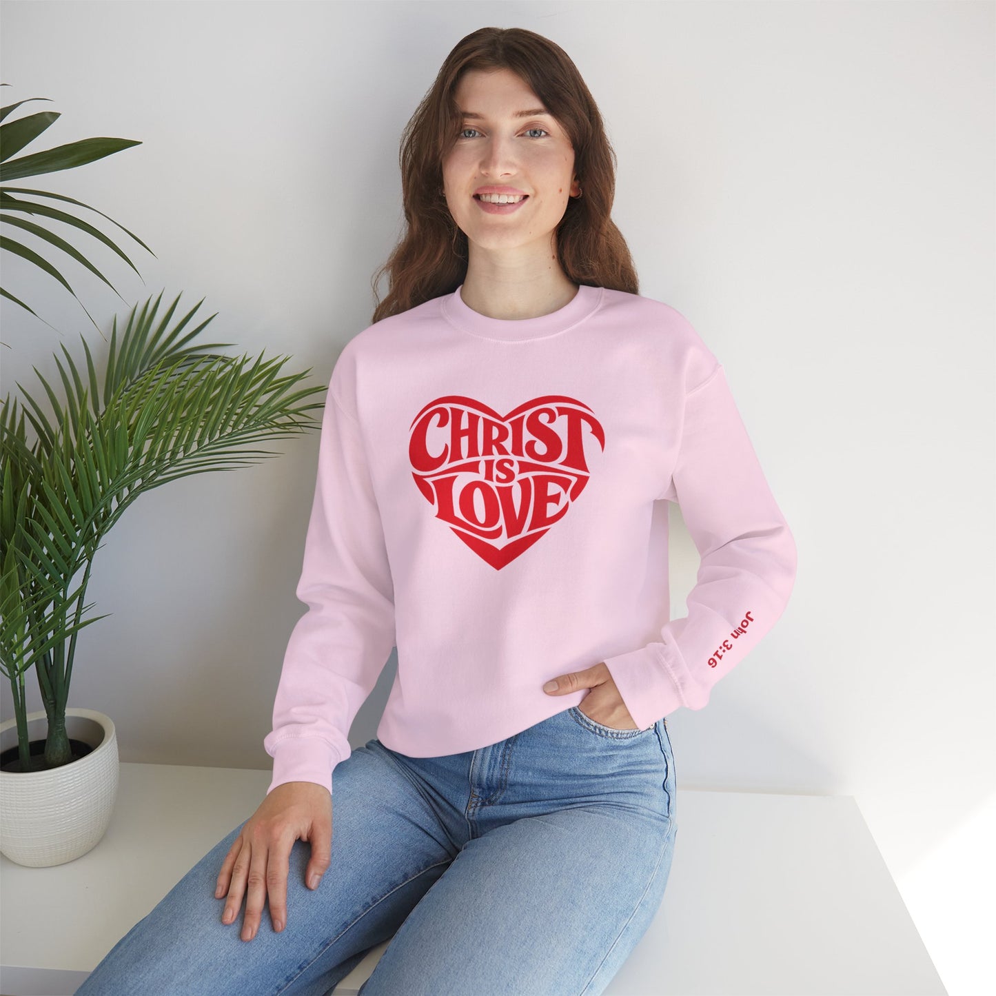Christ Is Love Heart crewneck | Christian faith sweatshirt