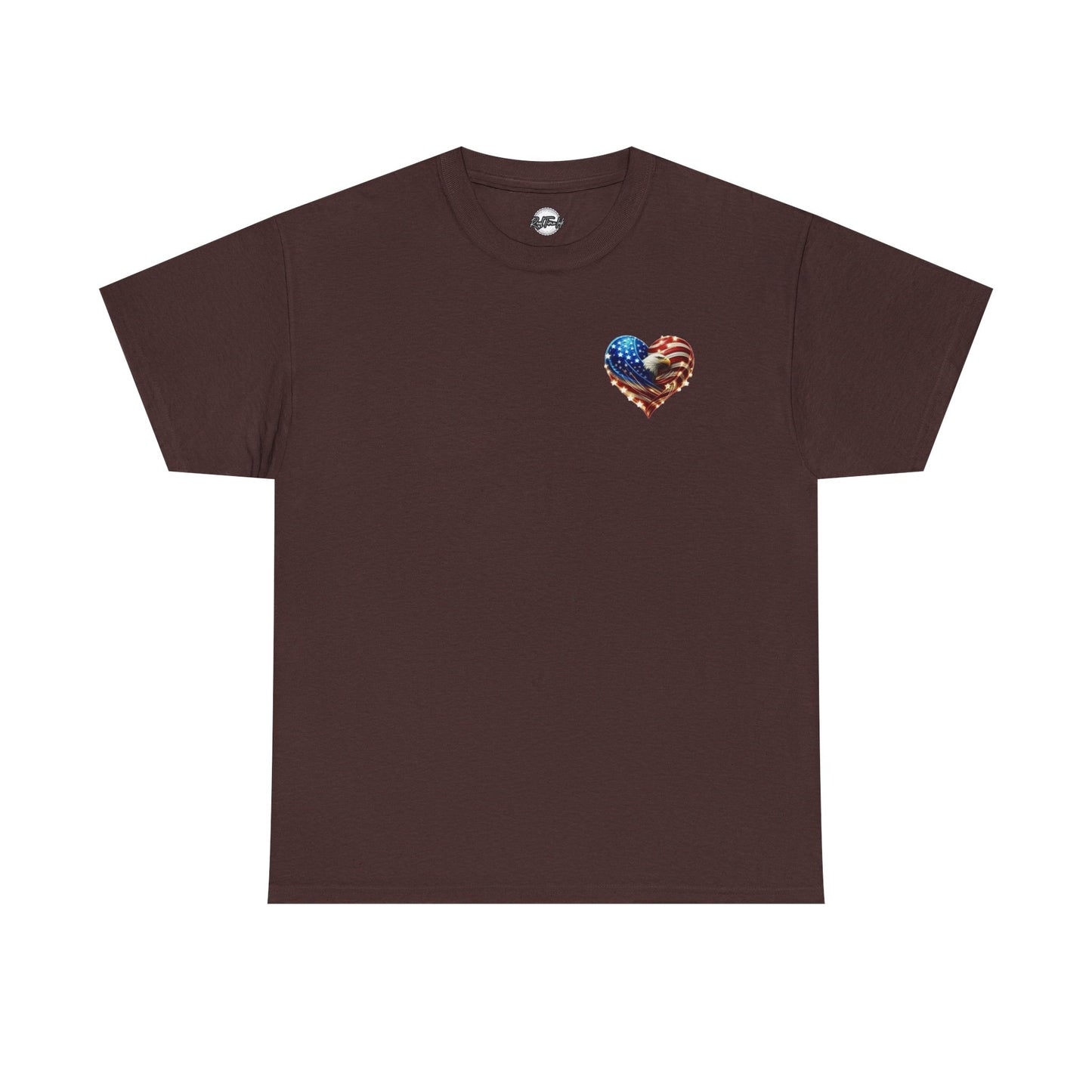 Patriotic Unisex Heavy Cotton Tee - God Country Family, Independence Day Shirt, Veteran Gift, Family Gathering Tee, Fourth of July Clothing