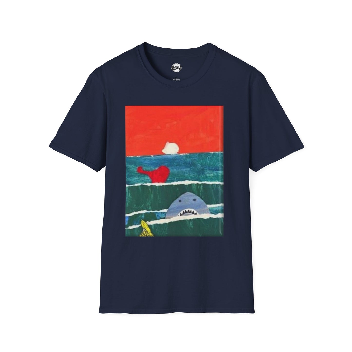 Playful Shark Art Unisex T-Shirt – Beach Vibes, Summer Fun, Gift for Ocean Lovers kids' art