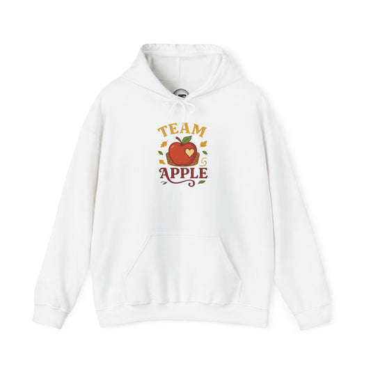 Team Apple Hoodie, Cozy Unisex Hooded Sweatshirt, Fall Fashion Sweatshirt, Perfect Gift for Teachers, Fruit Lover's Apparel