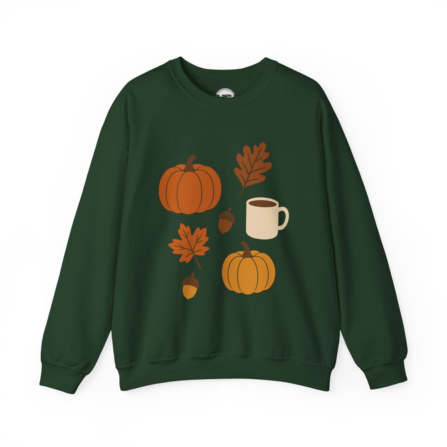 Cozy Autumn Crewneck Sweatshirt - Fall Colors, Pumpkin Design, Perfect for Thanksgiving, Gifts for Her, Casual Wear