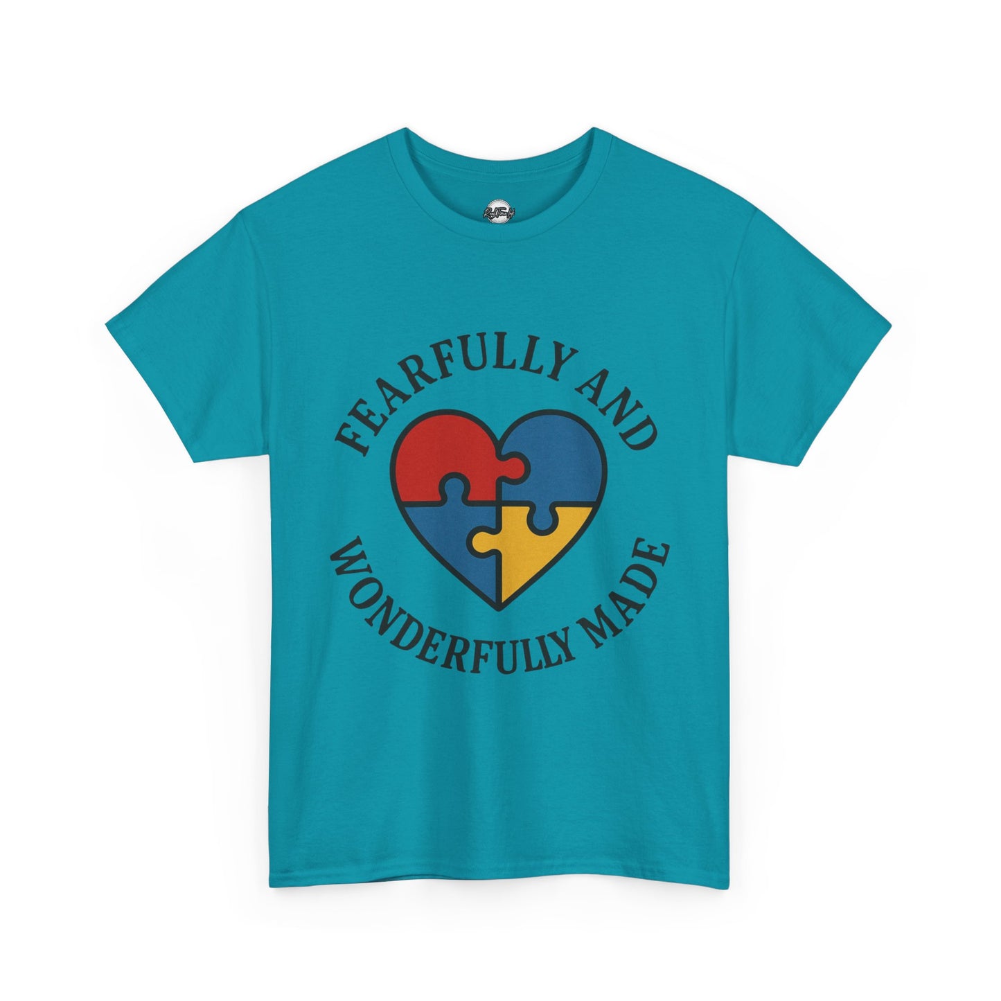 Fearfully and Wonderfully Made Unisex Heavy Cotton Tee - Meaningful Gift for Autism Awareness