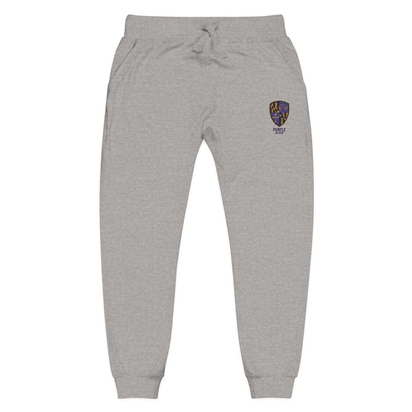 Embroidered Unisex Sweatpants - Purple Blood Design