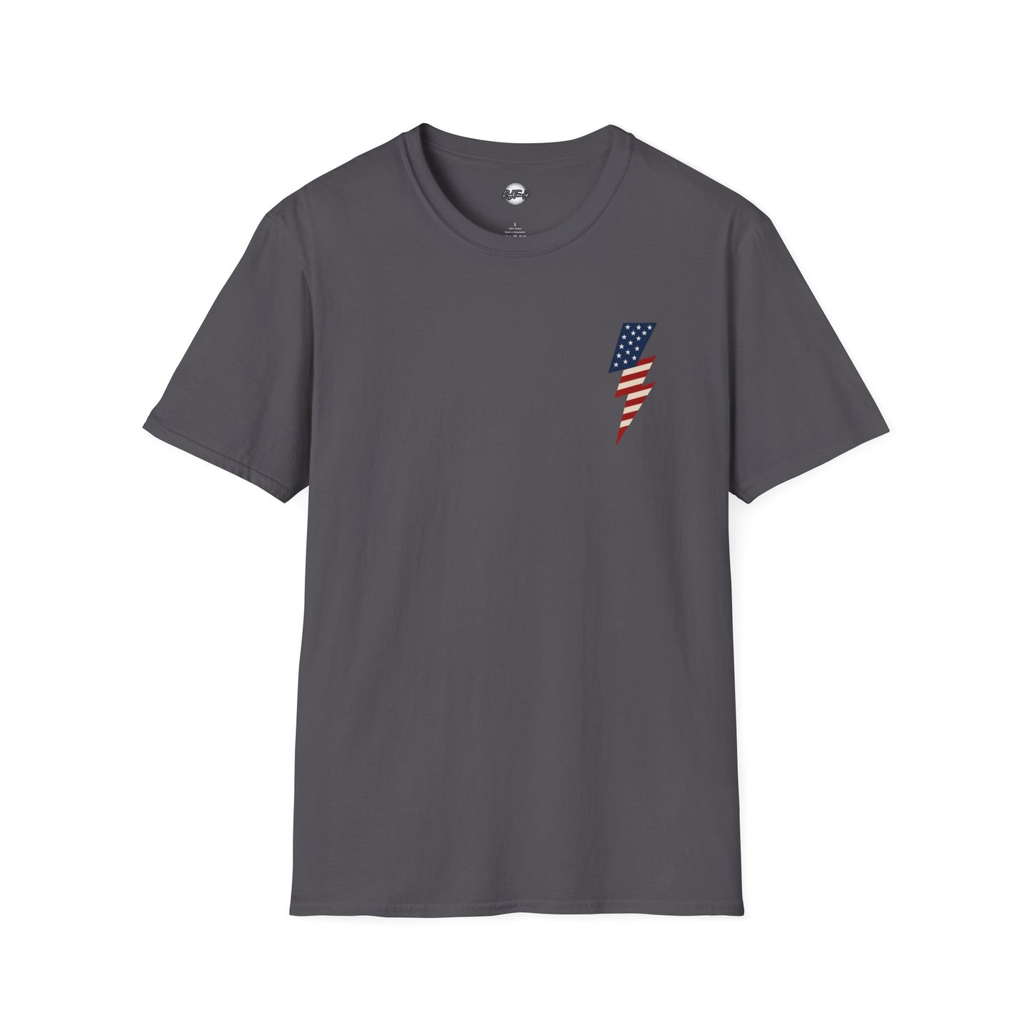 Patriotic Lightning Bolt T-Shirt, American Flag Tee, Unisex Casual Wear, Gifts for Independence Day, Fourth of July Apparel, Summer Style