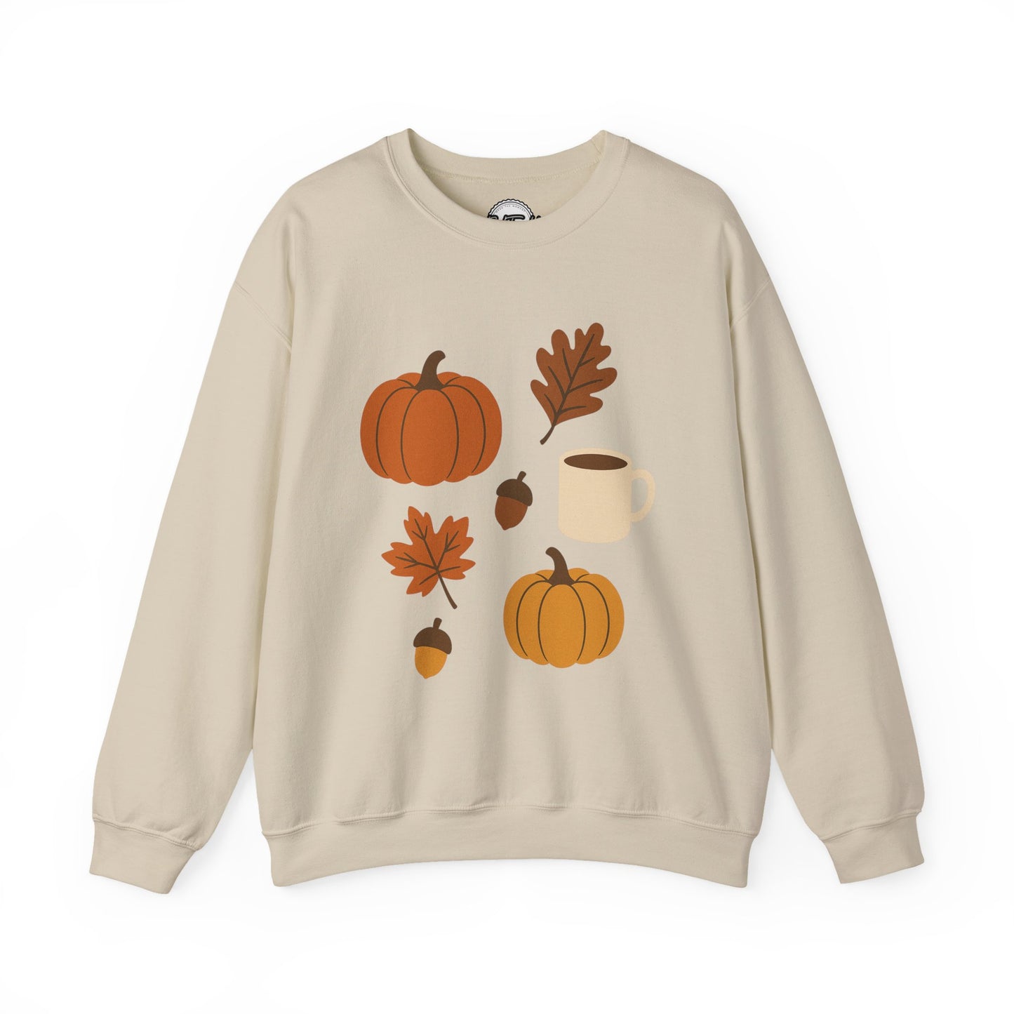 Cozy Autumn Crewneck Sweatshirt - Fall Colors, Pumpkin Design, Perfect for Thanksgiving, Gifts for Her, Casual Wear