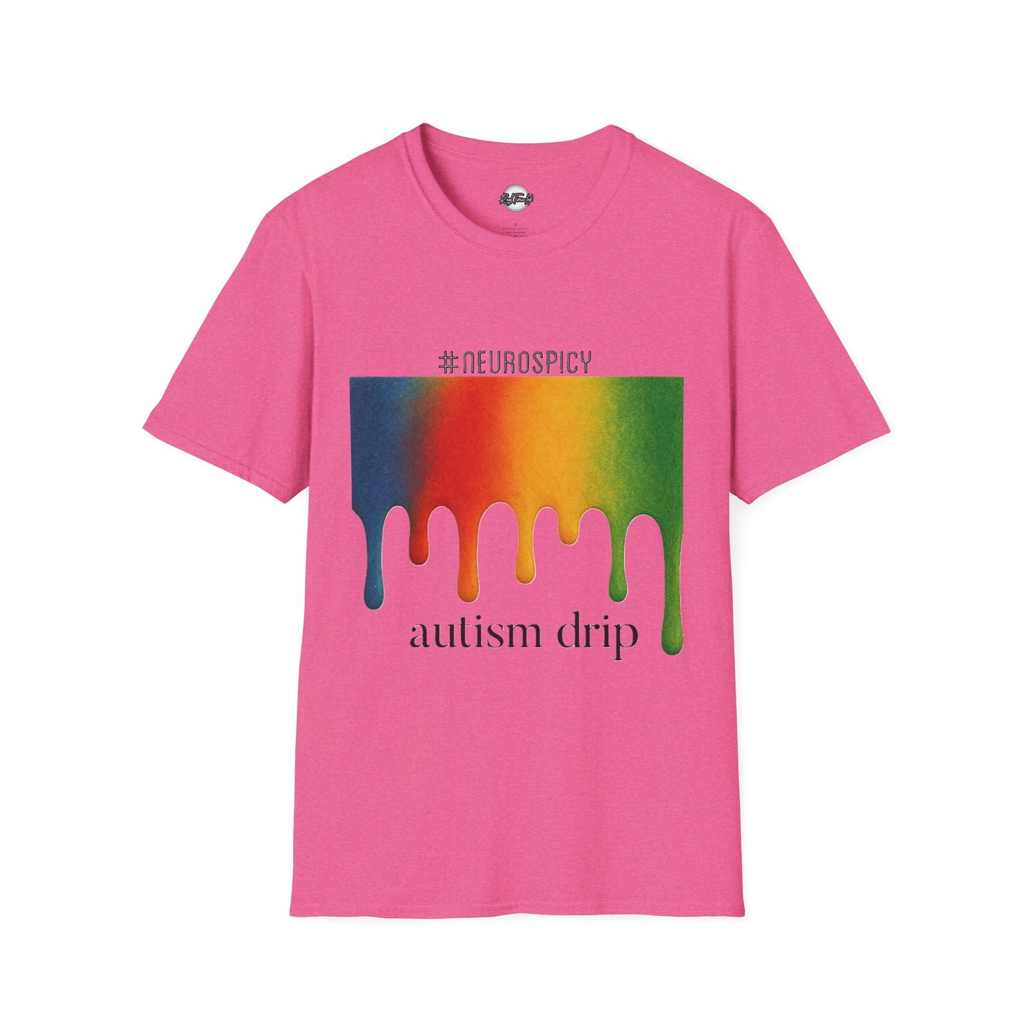 Autism Drip Unisex Softstyle T-Shirt - Colorful Support Tee