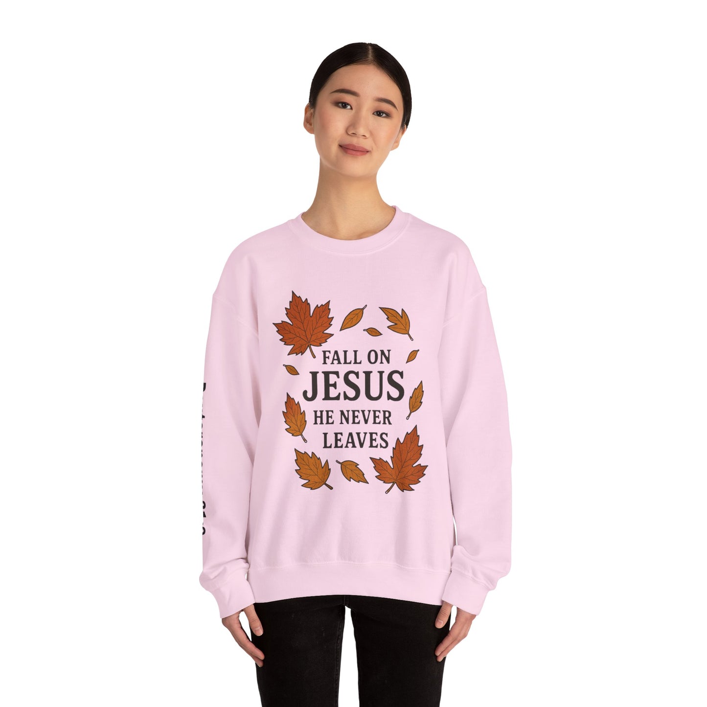 Fall on Jesus Sweatshirt, Unisex Crewneck, Inspirational Apparel, Christian Gift, Autumn Fashion, Cozy Layering