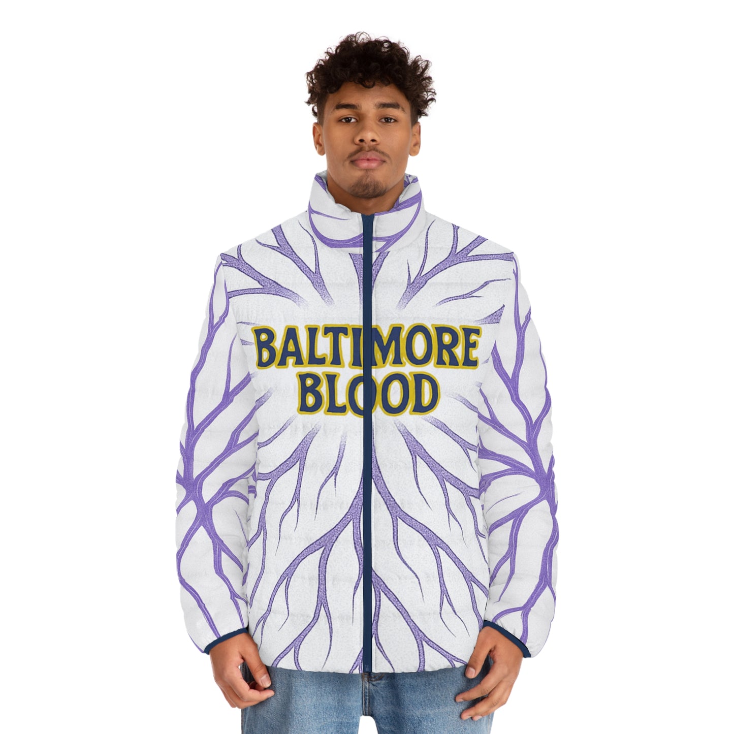 Baltimore Blood Men's Puffer Jacket (AOP)